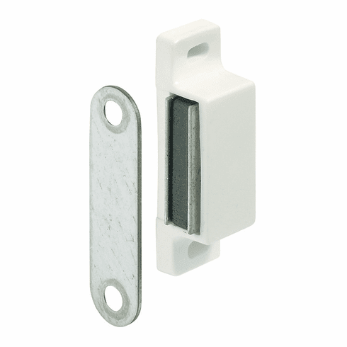 Hafele Magnetic Catch, 3 - 4 kg Pull, For screw fixing, White, Item# 246.29.703, 24629703, 246-29-703