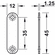 Hafele Magnetic Catch, 3 - 4 kg Pull, For screw fixing, White, Item# 246.29.703, 24629703, 246-29-703
