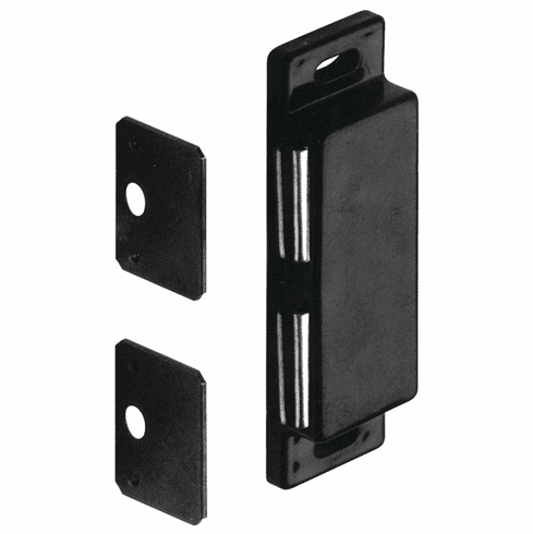 Hafele Double Magnetic Catch, 2 x 3-4 kg Pull, Black, with strike, Item# 246.36.300, 24636300, 246-36-300
