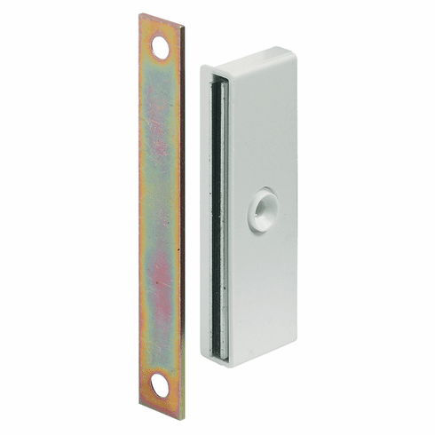 Hafele Magnetic Catch, Flat Design, Adjustable, 5 kg Pull, White, Item# 246.50.708, 24650708, 246-50-708