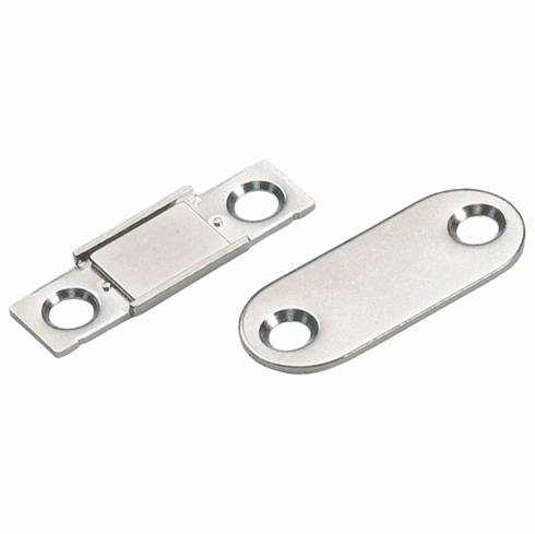 Hafele Magnetic Catch, Ultra Thin, 2.7 kg Pull, Steel/nickel-plated, Item# 246.53.650, 24653650, 246-53-650