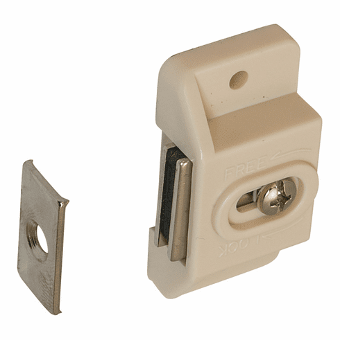 Hafele Magnetic Catch, Adjustable, Holding power 3 kg (6.6 lbs), ivory, Item# 246.65.121, 24665121, 246-65-121