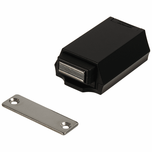 Hafele Heavy Duty Magnetic Push Latch, Black, Item# 246.65.331, 24665331, 246-65-331