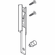 Hafele Furniture Bolt, Threaded, with Straight Slide, Length: 50 mm, Item# 252.01.629, 25201629, 252-01-629