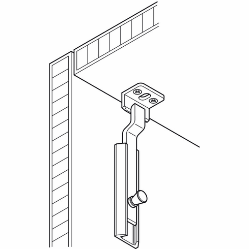 Hafele Furniture Bolt, Threaded, with Straight Slide, Polished chrome, Item# 252.02.644, 25202644, 252-02-644