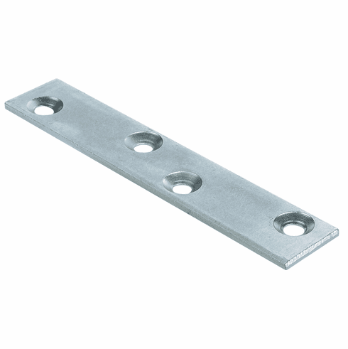 Hafele Mending Plate, with 4 Screw Holes, Length: 80 mm, Item# 260.20.020, 26020020, 260-20-020