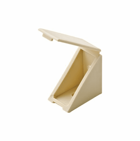 Hafele Angle Bracket, with Attached Cover Cap, 19 x 34 x 34 mm, Beige, Item# 260.24.440, 26024440, 260-24-440