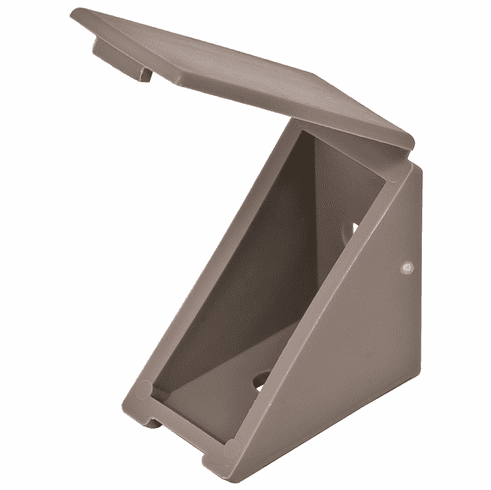 Hafele Angle Bracket, with Attached Cover Cap, 19 x 34 x 34 mm, Gray, Item# 260.24.541, 26024541, 260-24-541