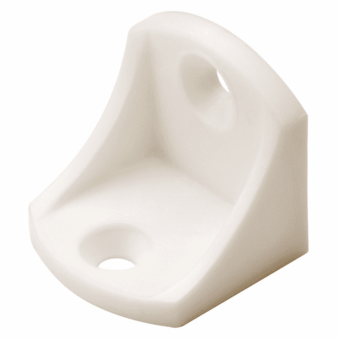 Hafele Angle Bracket, Plastic, White, Item# 260.24.715, 26024715, 260-24-715
