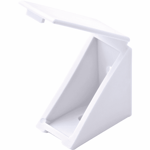 Hafele Angle Bracket, with Attached Cover Cap, 19 x 34 x 34 mm, White, Item# 260.24.740, 26024740, 260-24-740