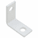 Hafele Angle Bracket, Epoxy Coated, 27 x 27 x 15 mm, steel, White, Item# 260.35.740, 26035740, 260-35-740