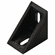 Hafele Corner Bracket, Plastic, Black, Item# 260.47.300, 26047300, 260-47-300
