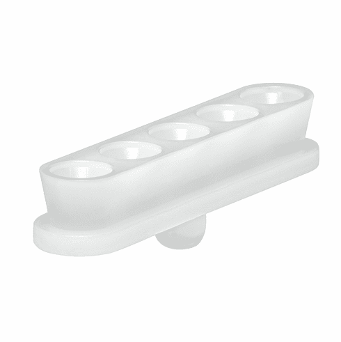 Hafele Dovetail Connector, Long Sleeve for Screw Mounting, Plastic, white, with 1 positioning dowel, central, Item# 261.30.781, 26130781, 261-30-781