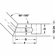 Hafele Miter Joint Connector, with joint, for installation on one side, M6 thread, with M6 thread, Galvanized, Drilling Dimension B: 44 mm, Item# 262.12.984, 26212984, 262-12-984