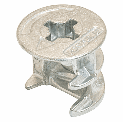 Hafele 262.25.035 Minifix 15/19 Cam w/rim zinc brightened