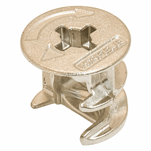 Hafele Connector Housing, Minifix 15, Nickel-plated, Item# 262.25.535, 26225535, 262-25-535