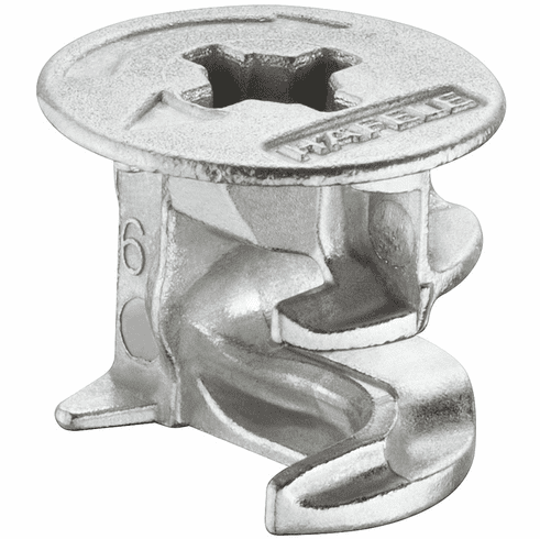 Hafele Connector Housing, Minifix 15, Nickel-plated, Item# 262.25.581, 26225581, 262-25-581