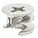 Hafele Connector Housing, Minifix 15 Cam, Zinc Alloy, without Flanged Rim, Type 1, Nickel-plated, Item# 262.26.570, 26226570, 262-26-570