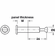 Hafele Capped Bolt, Häfele Minifix® system, bolt hole 8 mm, for 8 mm holes, Side Panel Thickness W: 19 mm, Drilling Dimension B: 24 mm, Nickel-Plated, Item# 262.27.765, 26227765, 262-27-765