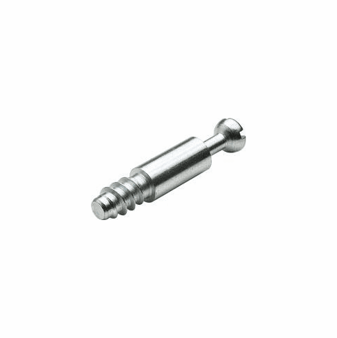 Hafele Connecting Bolt, Turned, Minifix System, With special thread, 24 mm drilling distance, galvanized, Item# 262.27.921, 26227921, 262-27-921