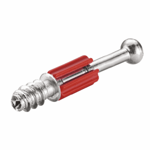 Hafele Connecting Bolt, S200, reduced play, System Minifix, for drill hole : 5 mm, With bolt head  6.5 mm, 34 mm drilling distance, zinc-plated, Item# 262.28.679, 26228679, 262-28-679
