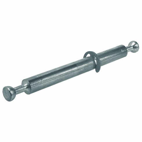 Hafele Double-Ended Bolts, Hfele Minifix system, with snap ring, bolt hole 8 mm, 8 mm bolt hole, Side panel thickness W: 16 mm, drilling dimension B: 34 mm, zinc-plated, Item# 262.28.802, 26228802, 262-28-802