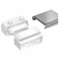 Hafele Surface Mounted Connector, White, Item# 262.67.701, 26267701, 262-67-701