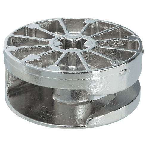 Hafele Connector Housing, Maxifix System, With cross slot, Pozi #3, Nickel-plated, Item# 262.87.713, 26287713, 262-87-713