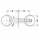 Hafele Worktop Connector, Recessed, Bolt Length: 65 mm, Drilling Dimension B: 32 - 41 mm, Item# 262.96.211, 26296211, 262-96-211