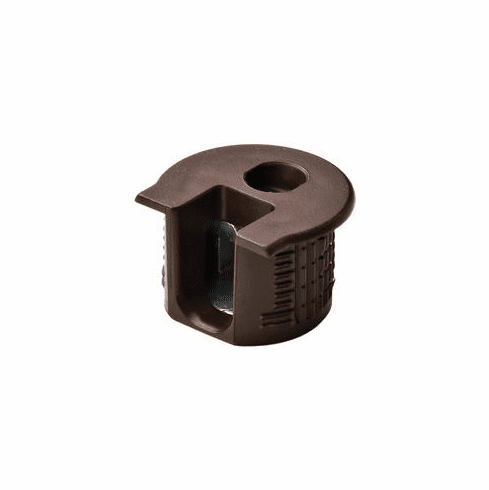 Hafele Connector Housing, Rafix 20 System, without Ridge, Plastic, with Tightening Element, For wood thickness 19 mm, brown, Item# 263.10.105, 26310105, 263-10-105