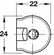 Hafele Connector Housing, Rafix 20 System, without Ridge, Plastic, with Tightening Element, For wood thickness 19 mm, maple, Item# 263.10.165, 26310165, 263-10-165