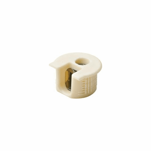 Hafele Connector Housing, Rafix 20 System, without Ridge, Plastic, with Tightening Element, For wood thickness 16 mm, beige, Item# 263.10.403, 26310403, 263-10-403