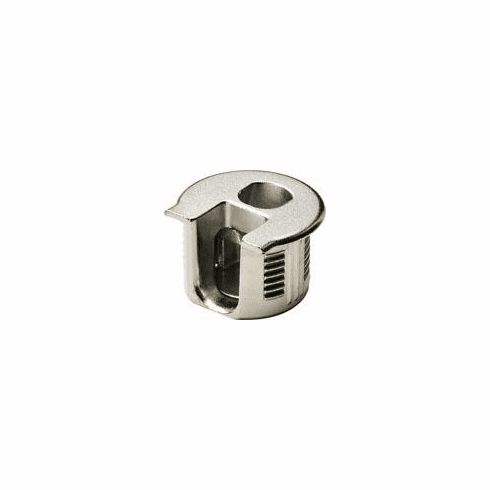 Hafele Connector Housing, Rafix 20 System, without Ridge, Zinc, with Tightening Element, For wood thickness 19 mm, nickel-plated, Item# 263.11.705, 26311705, 263-11-705