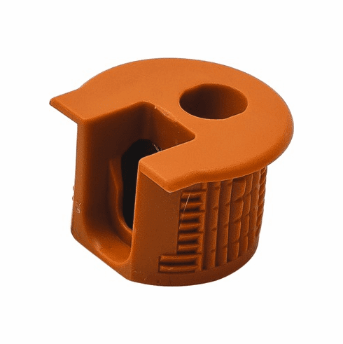Hafele Connector Housing, Rafix 20 System, without Dowel, with Ridge, Plastic, with Tightening Element, For wood thickness 19 mm, candlelight, Item# 263.14.605, 26314605, 263-14-605