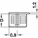 Hafele Connecting Bolt, Rafix S20, Ixconnect, Thread length 8 mm, Item# 263.20.971, 26320971, 263-20-971