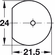Hafele Trim Cap, for Rafix 20 Flush, Ixconnect, Brown, Item# 263.59.130, 26359130, 263-59-130