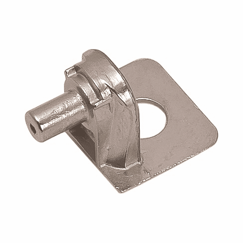 Hafele Tab V Support Element, with 5 mm Pin, Zinc, nickel-plated, Press-fit, Item# 263.61.553, 26361553, 263-61-553