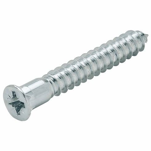 Hafele One-Piece Connector, Self-Countersinking, with Pointed Tip, Shank  7 mm, Head  10 mm, Pozi drive size 3, 70 mm, Item# 264.44.194, 26444194, 264-44-194