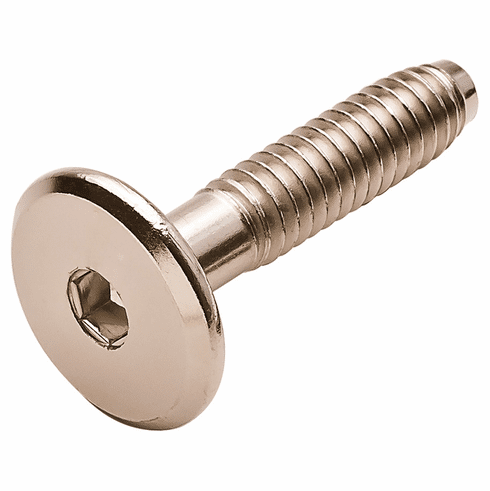 Hafele Joint Connector Bolt, 1/4-20, Type JCB-B, Nickel-plated, 45 mm, thread length 35 mm, Item# 264.76.745, 26476745, 264-76-745