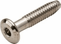 Hafele Joint Connector Bolt, 1/4-20, Type JCB-C Nickel