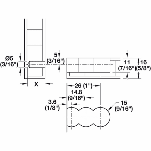 Hafele Cabinet Connector, Lamello Cabineo, white, routing depth: 12 mm, version cabineo 12, 500 pcs, Item# 267.91.252, 26791252, 267-91-252