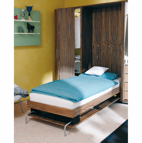 Hafele Foldaway Bed Fitting Set, for Lengthwise Mounting, For construction of foldaway beds according to customer’s own requirements, steel, powder coated, black, RAL 9011, Item# 271.95.203, 27195203, 271-95-203