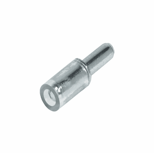 Hafele Shelf Support, For glass, for plug fitting into drill hole  3 mm, Steel, load-bearing capacity 60 kg (in compliance with DIN EN 1727:1998-06), Galvanized, Item# 281.40.712, 28140712, 281-40-712