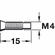 Hafele Spreading Dowel Bolt, with M4 Internal Thread, Nickel plated, Item# 282.13.791, 28213791, 282-13-791