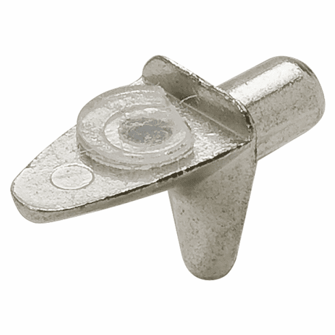 Hafele Glass Shelf Support, 5 mm, Nickel-plated, Item# 282.24.731, 28224731, 282-24-731