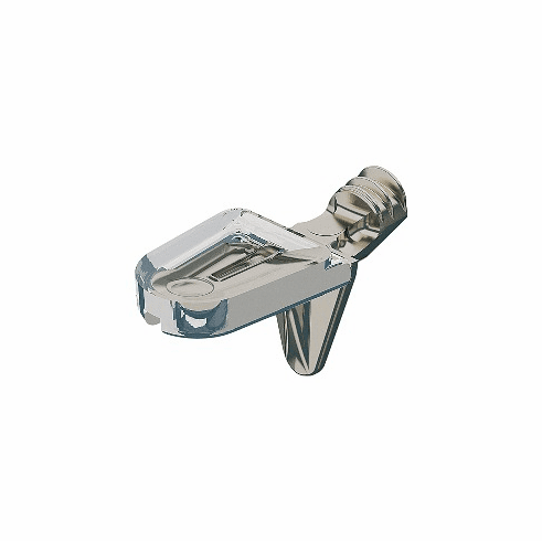 Hafele Shelf Support, 25 kg, Zinc with transparent rubber pad, Nickel plated, Item# 282.24.733, 28224733, 282-24-733