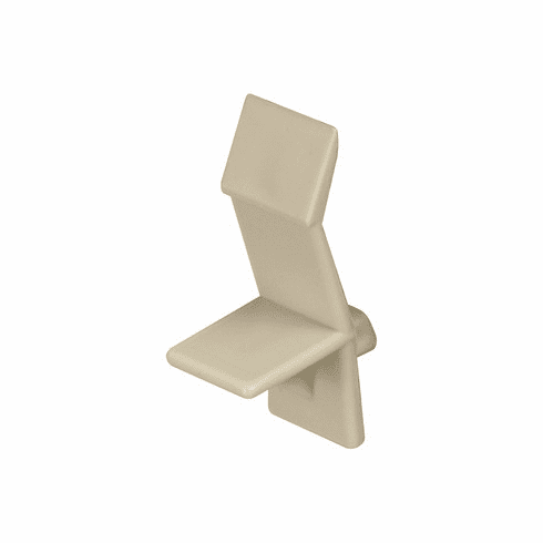 Hafele Shelf Support, Grooved Plug and Spring Clip, for wood shelves 12 mm thick, Beige, Item# 282.47.150, 28247150, 282-47-150
