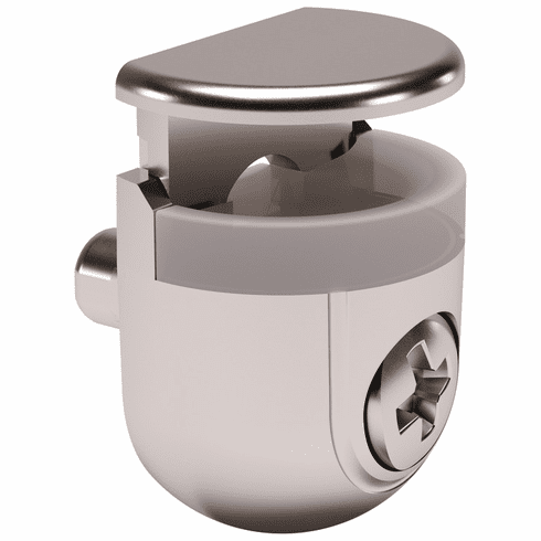 Hafele Shelf Support, Plug in, for Glass Shelves, PEKI, Nickel plated, Item# 284.04.611, 28404611, 284-04-611