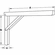 Hafele 206 Series Folding Bracket, Heavy Duty, KV - weight capacity up to 750 lbs./pair, Size 12", 300 x 200 x 15 mm, Item# 287.31.741, 28731741, 287-31-741