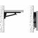 Hafele Folding Table Bracket, Hebgo, Light-Duty, Steel, Dimensions (AxBxC): 480 x 82 x 152 mm, gray primed, Item# 287.42.421, 28742421, 287-42-421